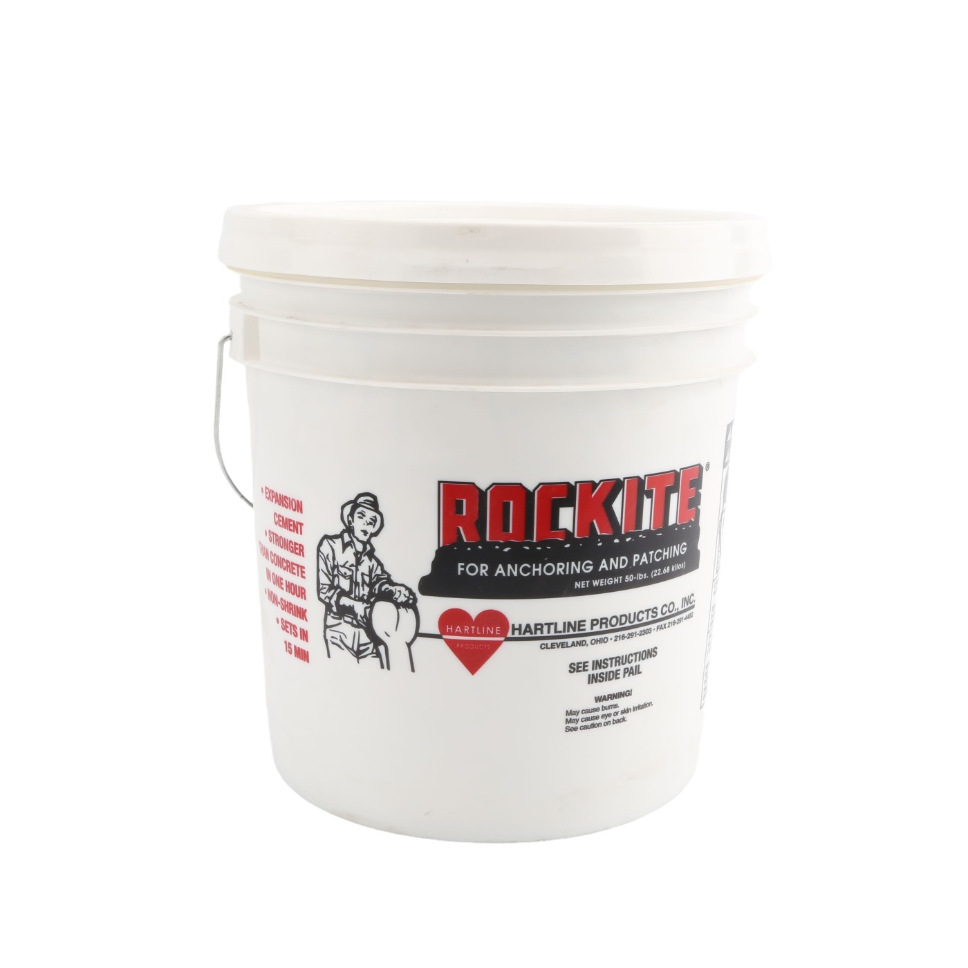 Rockite Expanding Hydraulic Cement Fast Setting, Pourable Anchoring and Patching Cement (50 LB