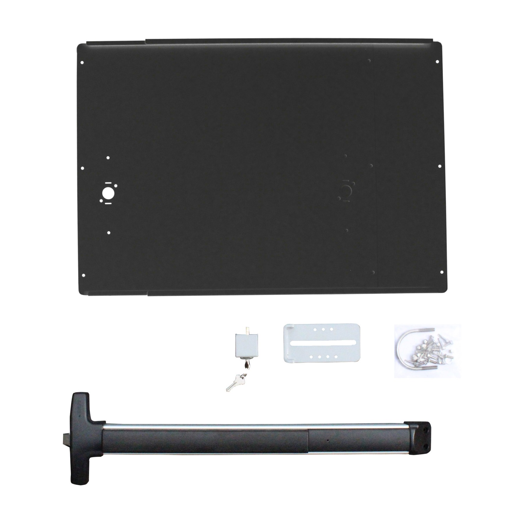 Chain Link DAC 48" Black Detex Superior Exit Bar Kit with Adjustable