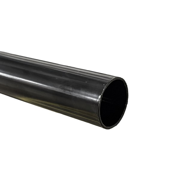 Chain Link Black 10' 6" Long x 1 3/8" Round Residential Fence Swedged End Pipe Tubing [0.065" Wall] (Black Powder-Coated Steel) (Pipe Tubing)