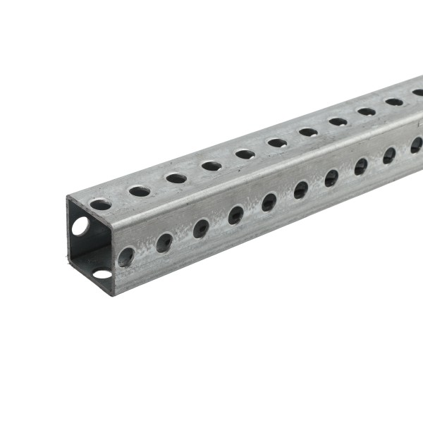 Telspar 1 3/4" x 1 3/4" Square Sign Post with Holes 7' Long 12 Gauge (Pre-Galv Plus G90) (Default)