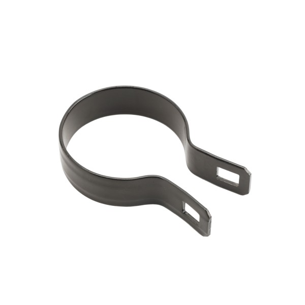 Chain Link 2 1/2" [2 3/8" OD] Beveled Black Brace Band [12 Gauge] - Rail End Band (Galvanized Steel)