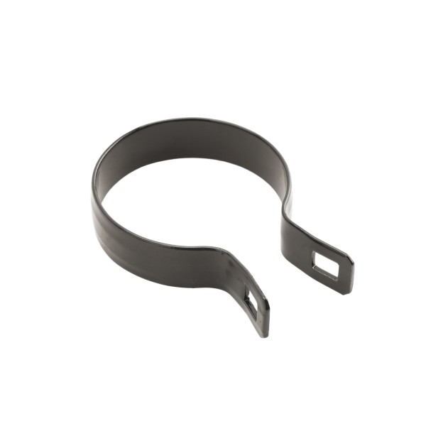 Chain Link 3" Beveled Black Brace Band [12 Gauge] - Rail End Band (Galvanized Steel)