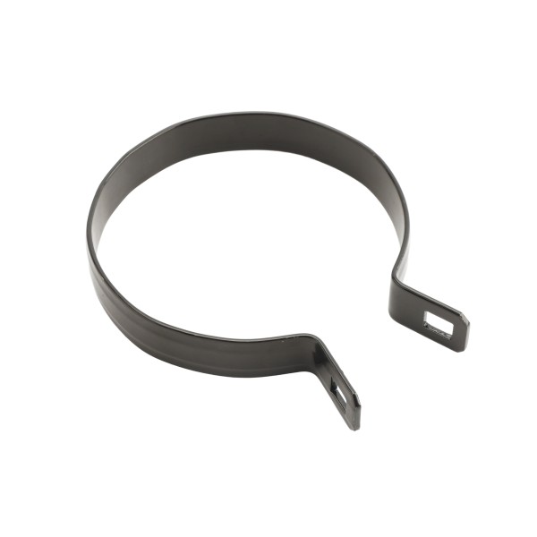 Chain Link 4 1/2" Beveled Black Brace Band [12 Gauge] - Rail End Band (Galvanized Steel)