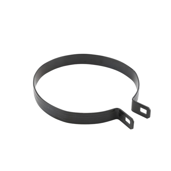 Chain Link 6 5/8" Beveled Black Brace Band [12 Gauge] - Rail End Band (Galvanized Steel)