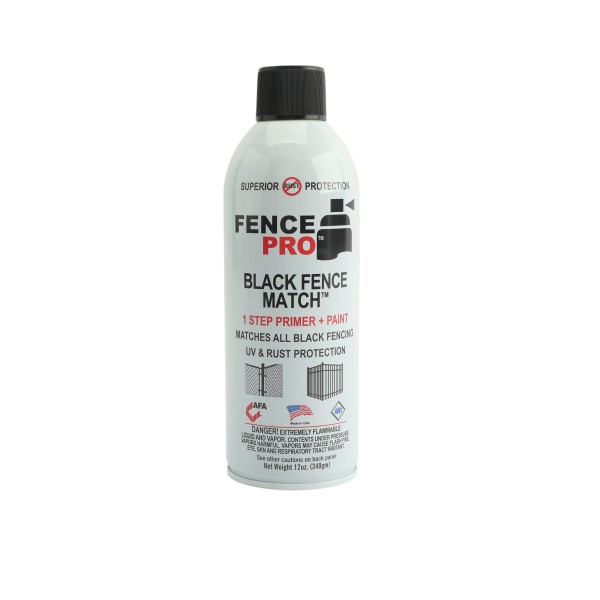 Galv-Pro Black Spray Paint Hi-Performance Enamel Color Match Glossy Acrylic Touch-Up Aerosol Paint For Powder Coated Fence - 12 oz. Can (Black)