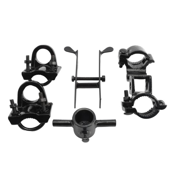 Chain Link Black Industrial Drop Rod & Latch Kit For 1 5/8" - 2" Round Gate Frames (Hot Dip Galvanized Malleable Steel) 