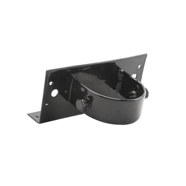 Chain Link 2 1/2" [2 3/8" OD] x 6" Wooden Fence to Post Line Adapter (Powder Coated Black HDG Galvanized Pressed Steel) (Adapter)
