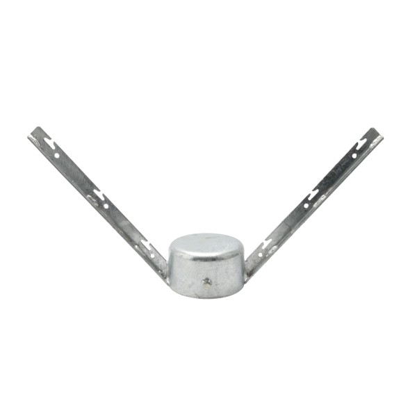 Chain Link 6 5/8" Corner Post 6 Strand 45 Degree Barb Wire Arm - Terminal Post Barb Arm (Galvanized Steel) (Arm)