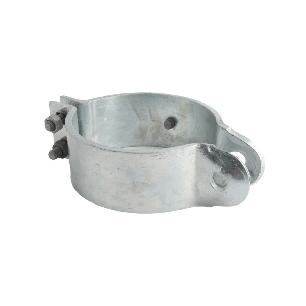 6 5/8" (6 5/8" OD) Industrial Round Post Collar Hinge - Back Bolt Style Gate Hinge (Set Screw) HDG Pressed Steel - CHBB-658