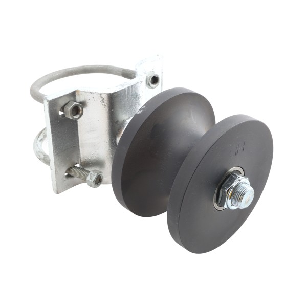 Chain Link 4" Round Post x 2 1/2" [2 3/8" OD] Round Gate Frame Nylon Cantilever Roller for Sliding Gates (Malleable Steel)