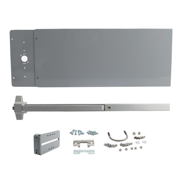 Chain Link Fence Gate DAC 42" Detex Standard Panic Exit Bar Kit with Mounting Plate (Galvanized Steel) (Panic Bars)