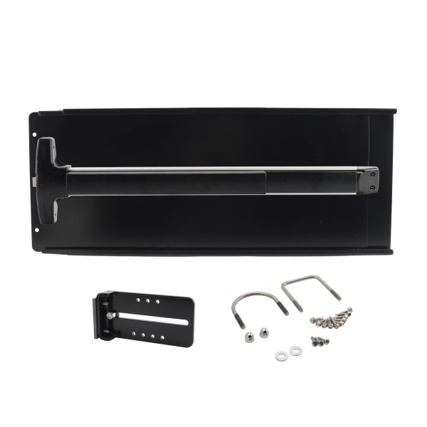 Chain Link Fence Gate DAC 36" Black Detex Standard Exit Bar Kit with Mounting Plate (Anodized Aluminum) (Panic Bars)