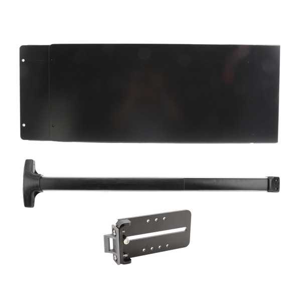 Chain Link DAC 48" Black Detex Standard exit bar Kit with Mounting Plate (Anodized Aluminum)