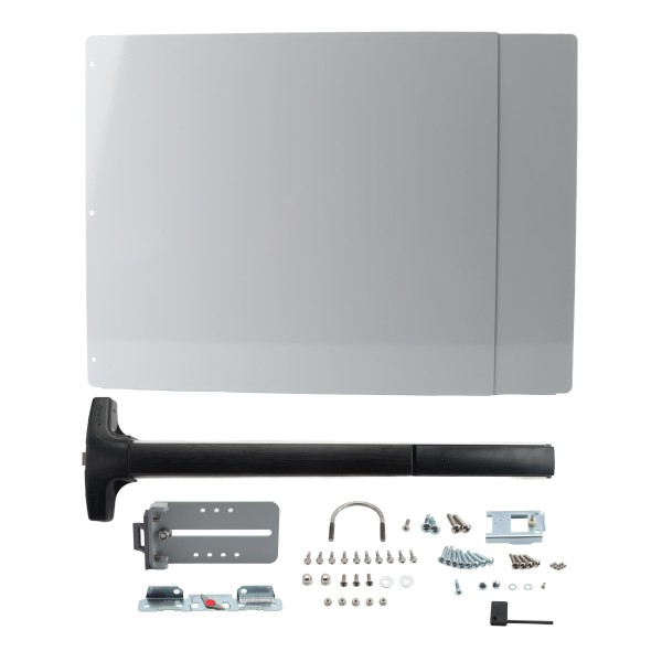 Chain Link DAC Standard Detex 36" Exit Bar Kit w/ Adjustable Silver Mounting Plate (Stainless Steel)