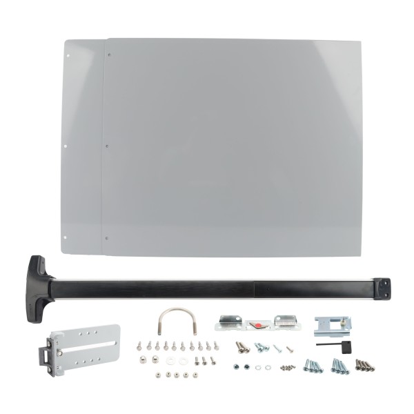 Chain Link Fence Gate DAC 48" Detex Standard Exit Bar Kit with Adjustable Mounting Plate (Anodized Aluminum)