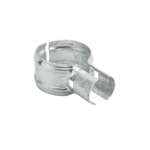 Chain Link 3 1/2" x 1 5/8" Black End Rail Clamp - Rail Band, T Clamp (Galvanized Steel) 