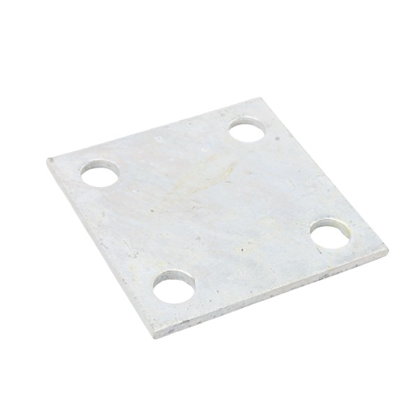 Chain Link 1/4" x 5" x 5" Weldable Surface Mount Floor Flange - Base Plate (Galvanized Steel) 
