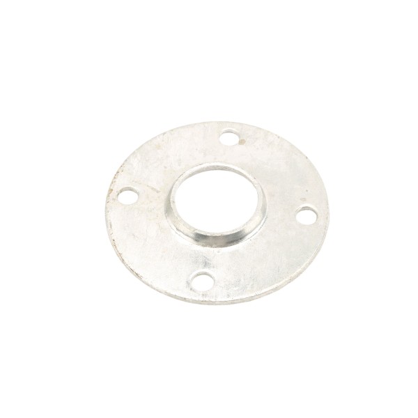 Chain Link 2" [1 7/8" OD] Weldable Surface Mount Floor Flange - Round Disk Flange (Pressed Steel)