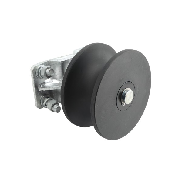 Chain Link 3" Round Post x 2 1/2" [2 3/8" OD] Round Gate Frame Nylon Cantilever Roller for Sliding Gates (Pressed Steel)