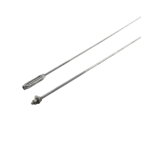 Chain Link 3/8" x 11' Long Truss Rod 2-Piece Heavy-Duty Kit with Integrated Turnbuckle (Hot Dip Galvanized) (Default)