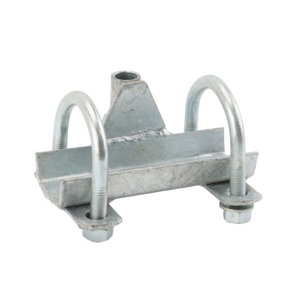 Chain Link Heavy Duty Track Wheel Bracket 2 U Bolts for (1 5/8 or 1 7/8") Pressed Steel