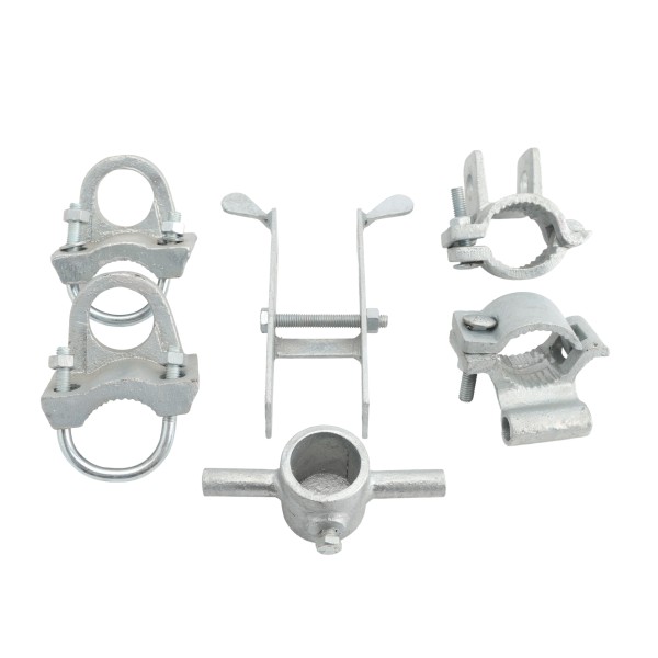 Chain Link Industrial Drop Rod & Latch Kit For 1 5/8" - 2" Round Gate Frames (Hot Dip Galvanized Malleable Steel) 