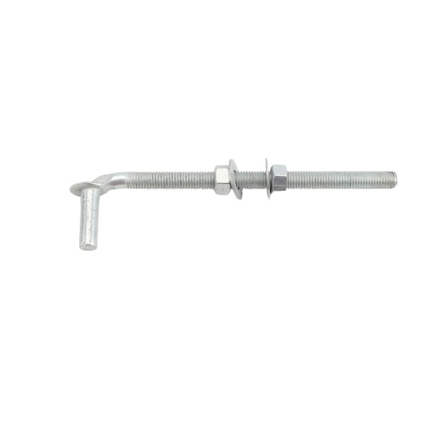 Chain Link 5/8" x 10" Male J Bolt Gate Hinge w/ 2 Nuts (Galvanized Steel)
