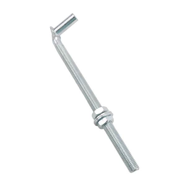 Chain Link 3/4" x 12" Male J-Bolt Gate Hinge w/ 2 Nuts (Galvanized Steel)