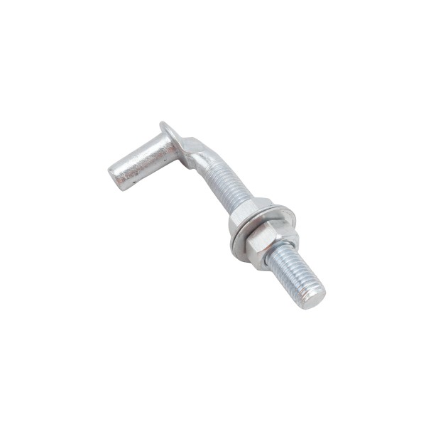 Chain Link 5/8" x 4 1/2" Male J-Bolt Gate Hinge w/ 2 Nuts (Galvanized Steel)