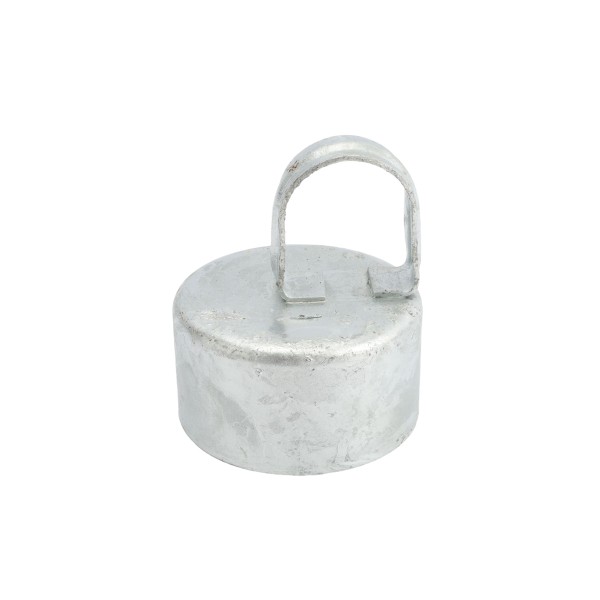 Chain Link 4" [2 7/8" OD] x 2" [1 7/8" OD] Top Rail Eye Top Loop Cap - Line Post Top Cap (Galvanized Steel)