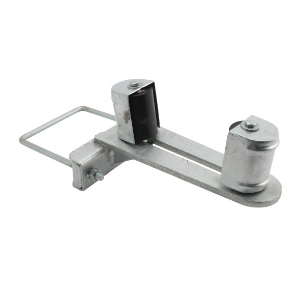 Chain Link 6" x 6" Square Upper/Lower Bolt On Slide Gate Roller Guide with Covers (Hot Dip Galvanized Pressed Steel) (Other)