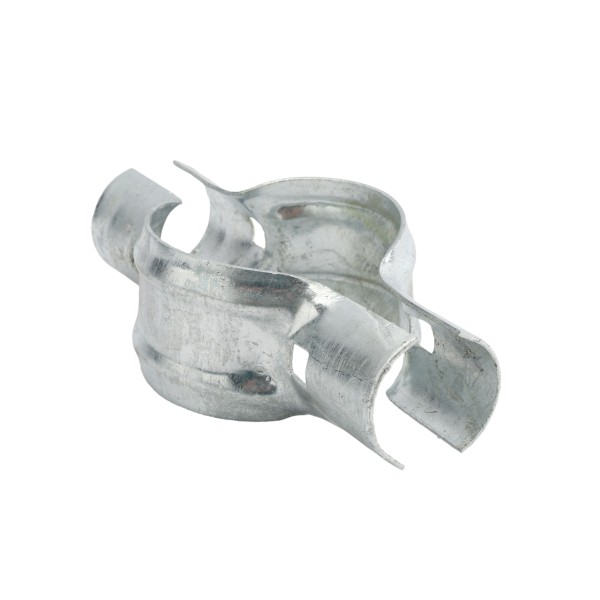 Chain Link 2" [1 7/8" OD] x 1 3/8" Line Rail Clamp - Boulevard Clamp (Galvanized Pressed Steel)