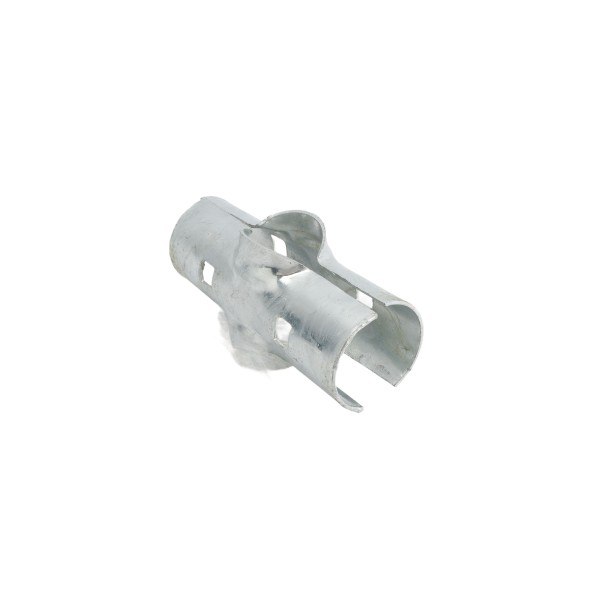 Chain Link 2" [1 7/8" OD] x 2" [1 7/8" OD] Line Rail Clamp - Boulevard Clamp (Galvanized Pressed Steel)