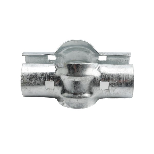 Chain Link 2 1/2" [2 3/8" OD] x 2" [1 7/8" OD] Line Rail Clamps - Boulevard Clamp (Galvanized Steel) (Clamp)
