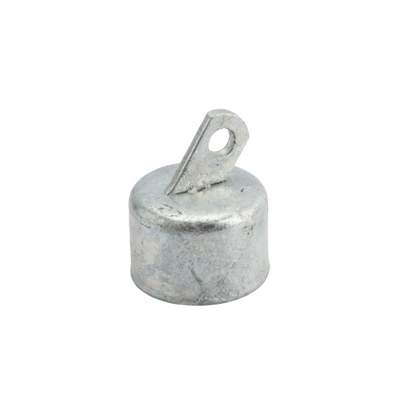 Chain Link 2 1/2" [2 3/8" OD] Offset Rail End Cup - End Rail (Pressed Steel)
