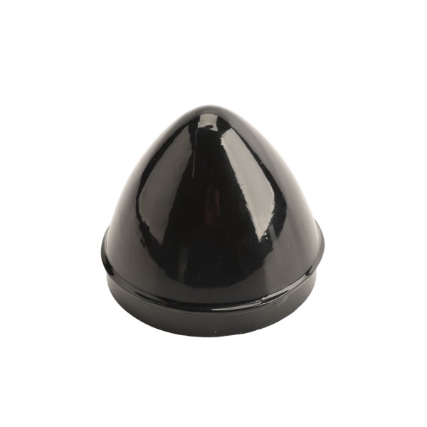Chain Link 3" Black Die-Cast Aluminum External Acorn Post Cap (Fits 2 7/8" OD) Chain Link Acorn Pipe Post Cap