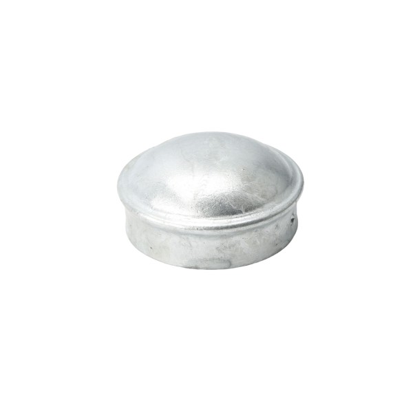 Chain Link Fence 3" [2 7/8" OD] Galvanized Round Dome External Fence Post Cap (Pressed Steel)