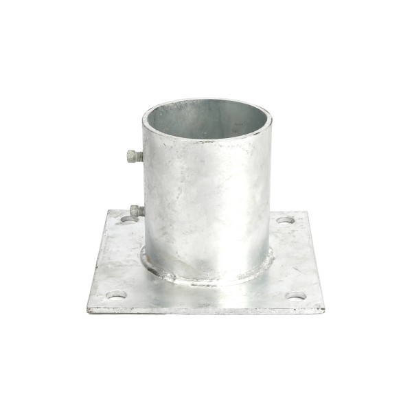 Chain Link Fence 3 1/2" (Fits 3 1/2" OD) Post Floor Flanges - Pressed Steel Ground Mount Floor Flange (Pressed Steel)