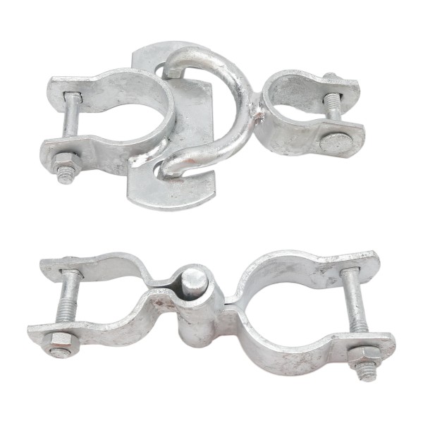 2" Self-Closing Gravity Hinge 2" [1 7/8" OD] Post x 1 3/8" [1 3/8" OD] Gate Frame Gravity Hinge For Chain Link Fence Swing Gates (Galvanized Pressed Steel)