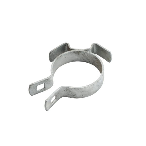Chain Link 2 1/2" [2 3/8" OD] Clamp-On Post Keeper Bracket (Hot Dip Galvanized) (Latch)