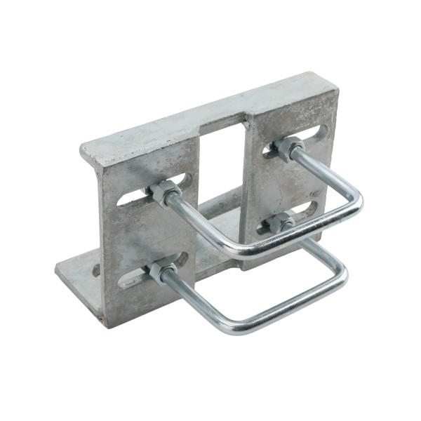 Chain Link 4" Square Truck Bracket For Sliding Gates - Trolley Hanger Bracket (Galvanized Steel) (Other)