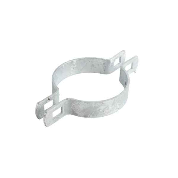 Chain Link 3" (2 7/8" OD) Two-Way Brace Band - 180 Degree Rail End Band (Galvanized Steel)