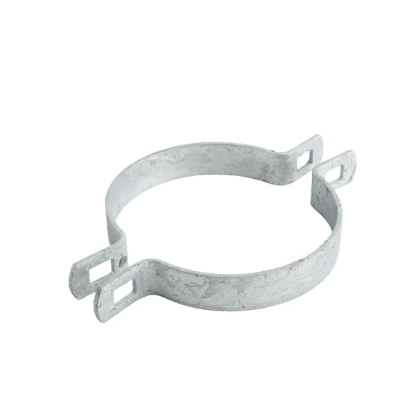 Chain Link 4" Two-Way Brace Band - 180 Degree Rail End Band (Galvanized Steel)