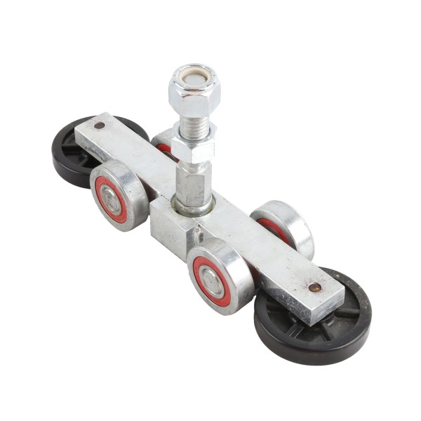 Chain Link 4-Wheel Heavy-Duty Truck Assembly Includes 2 1/2" [2 3/8" OD] Wheels and 1 5/8" Bearings (Galvanized Steel)