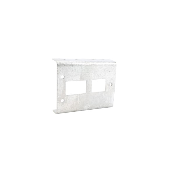 Chain Link Universal Wooden Fence to Post Adapter (Galvanized Pressed Steel)