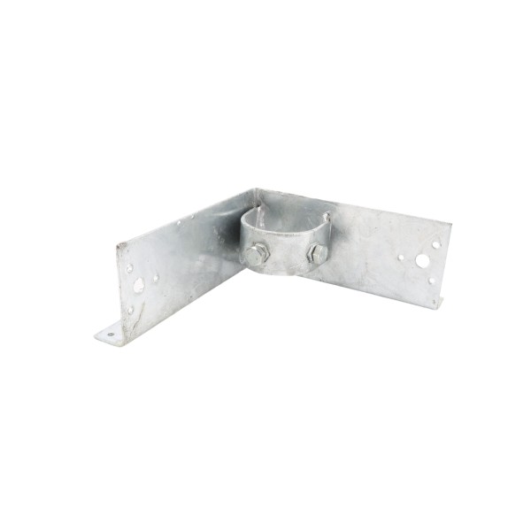 Chain Link 1 5/8" x 6" Wooden Fence to Post Corner Adapter (Galvanized Pressed Steel)