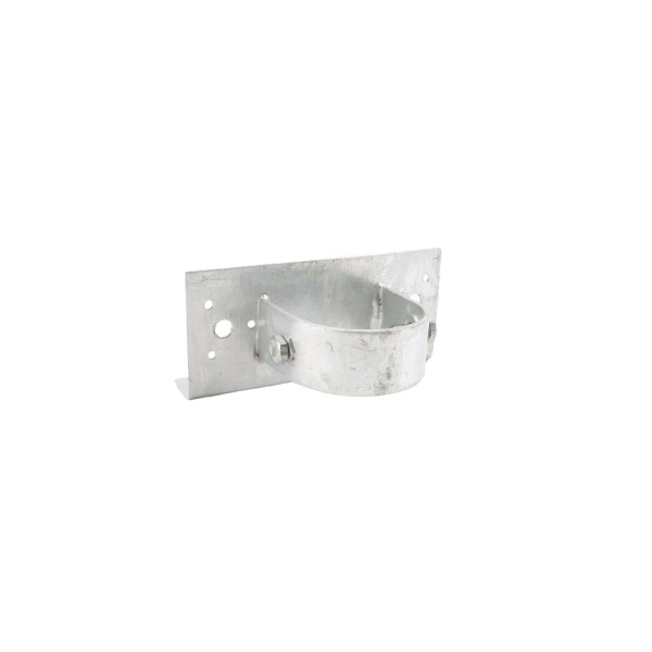 Chain Link 2 1/2" [2 3/8" OD] x 6" Wooden Fence to Post Line Adapter (Galvanized Pressed Steel)