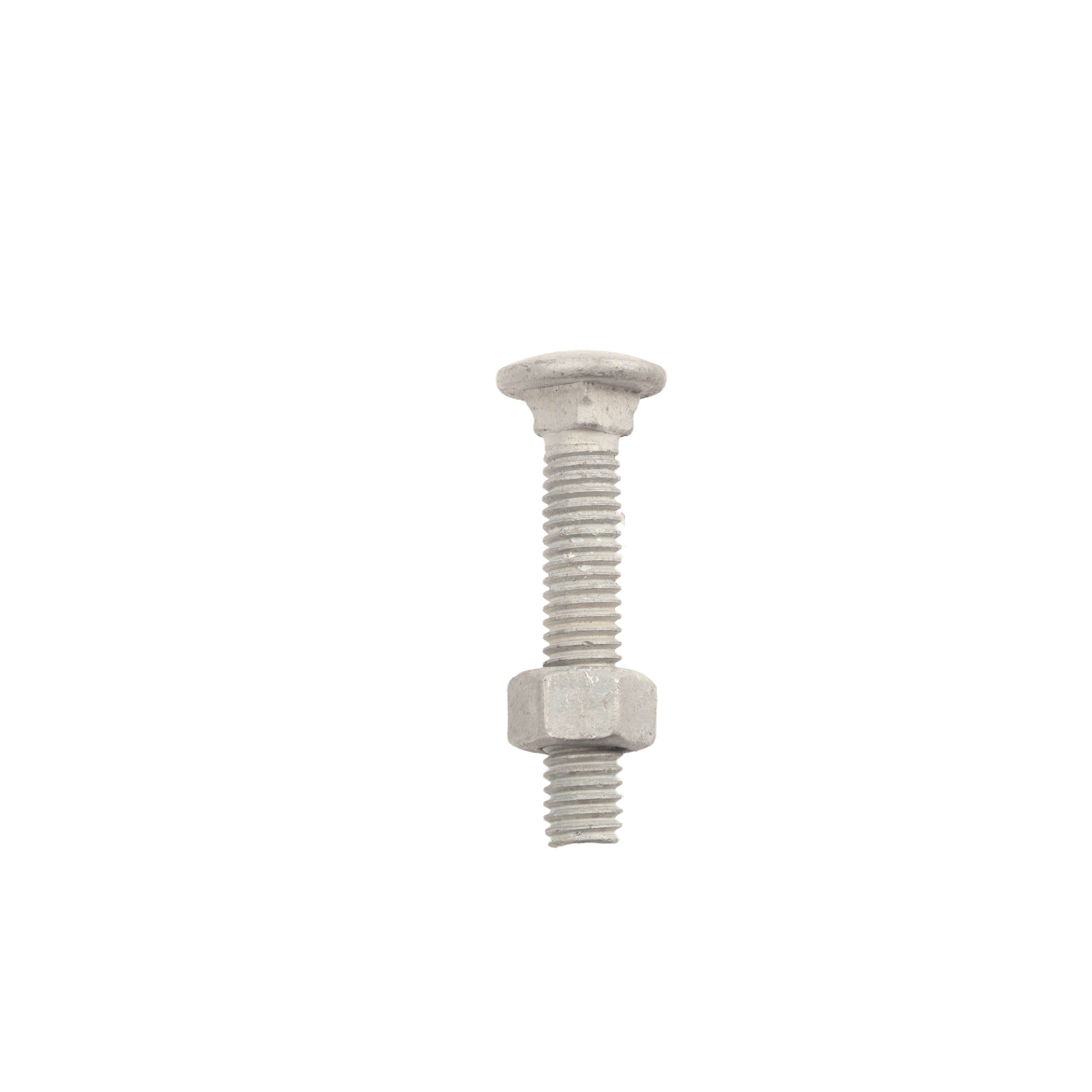 50 Pack 3/8-16 X 2" Carriage Bolts & Nuts – Hot Dipped Galvanized, Grade A 307