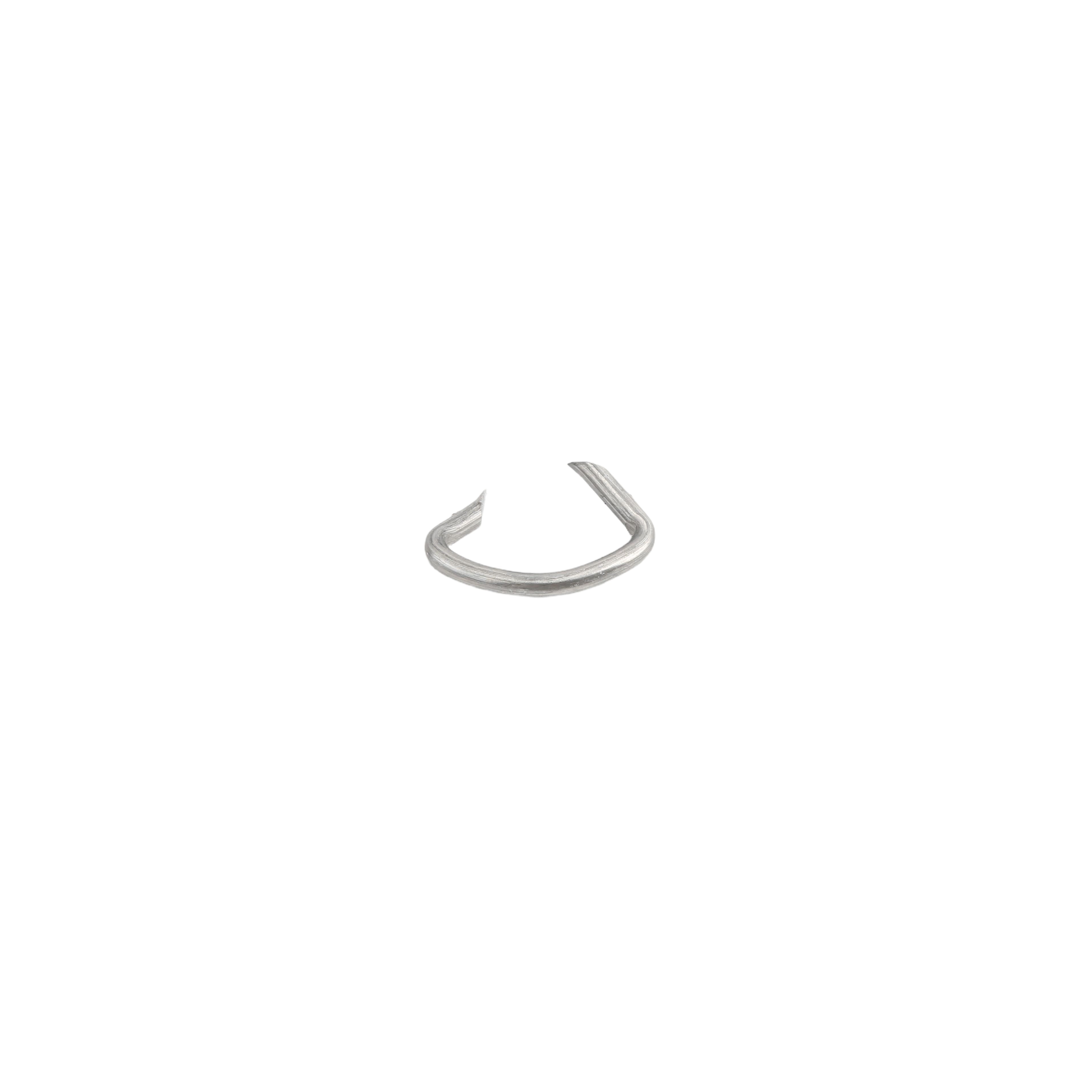 PLUM_FITTINGS Black Aluminum Hog Rings / Staples – 9 Gauge, Chain Link Fence, Pack Of 500 (HRAVB)