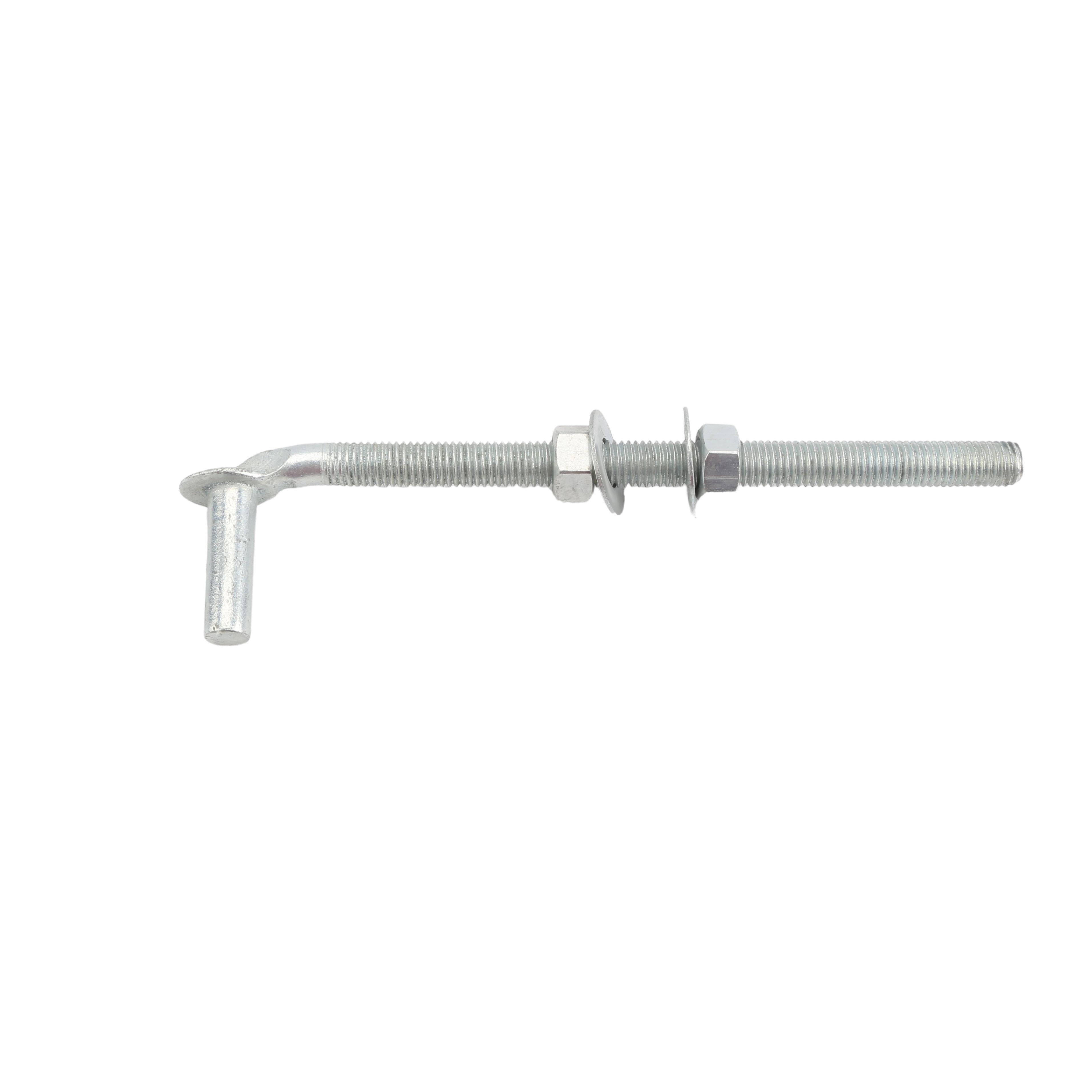 2x Adjustable Gate Hinge Eye Bolts & Nuts – 16mm X 150mm, Zinc Plated Steel – Smart Outdoors